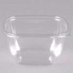 Sabert 52500B500 Bowl2 Clear Dome Lid for 8, 12, and 16 oz. Square Bowls - 500/Case