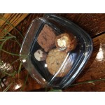 Sabert 52500B500 Bowl2 Clear Dome Lid for 8, 12, and 16 oz. Square Bowls - 500/Case