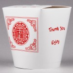 Fold-Pak SmartServ 32SSPRINTM Printed Chinese / Asian 32 oz. Microwavable Paper Take-Out Container - 25/Pack