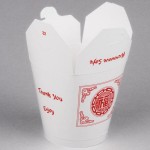 Fold-Pak SmartServ 32SSPRINTM Printed Chinese / Asian 32 oz. Microwavable Paper Take-Out Container - 25/Pack