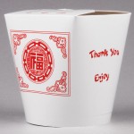 Fold-Pak SmartServ 32SSPRINTM Printed Chinese / Asian 32 oz. Microwavable Paper Take-Out Container - 25/Pack