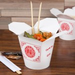 Fold-Pak SmartServ 32SSPRINTM Printed Chinese / Asian 32 oz. Microwavable Paper Take-Out Container - 25/Pack