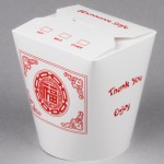 Fold-Pak SmartServ 32SSPRINTM Printed Chinese / Asian 32 oz. Microwavable Paper Take-Out Container - 25/Pack
