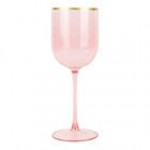 Posh Setting 12 oz. Round Black Plastic Wine Goblet with Gold Rim - 60/Case Posh Setting 12 oz. Round Black Plastic Wine Goblet with Gold Rim - 60/Case