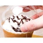 Choice 9 oz., 12 oz., 16 oz., 20 oz., 24 oz. Clear Dome Lid with 1 Choice 9 oz., 12 oz., 16 oz., 20 oz., 24 oz. Clear Dome Lid with 1