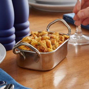 Vollrath 59769 11 oz. Rectangular Mini Stainless Steel Roasting Pan with Handles