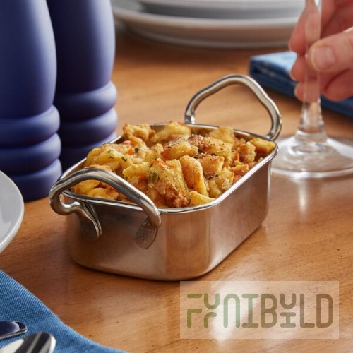 Vollrath 59769 11 oz. Rectangular Mini Stainless Steel Roasting Pan with Handles