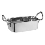 Vollrath 59769 11 oz. Rectangular Mini Stainless Steel Roasting Pan with Handles