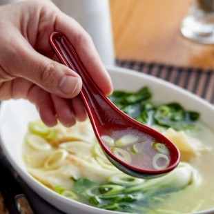 Thunder Group 7003JBR .75 oz. Two-Tone Red and Black Melamine Wonton Soup Spoon - 12/Pack Thunder Group 7003JBR .75 oz. Two-Tone Red and Black Melamine Wonton Soup Spoon - 12/Pack