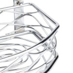 American Metalcraft SRBNC2 Chrome Half Round Birdnest Condiment Caddy with Card Holder - 8