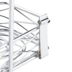 American Metalcraft SRBNC2 Chrome Half Round Birdnest Condiment Caddy with Card Holder - 8