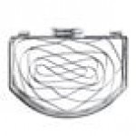 American Metalcraft SRBNC2 Chrome Half Round Birdnest Condiment Caddy with Card Holder - 8
