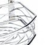 American Metalcraft SRBNC2 Chrome Half Round Birdnest Condiment Caddy with Card Holder - 8