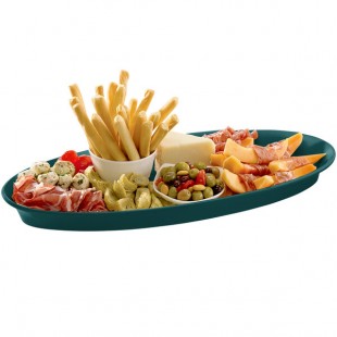 TableCraft CW2210HGN Hunter Green Cast Aluminum King Fish Platter