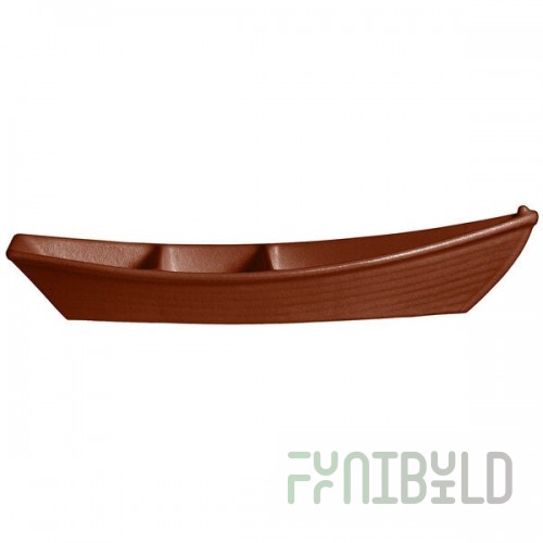 G.E.T. Enterprises BT320-MOD-CH Bugambilia 3.6 Qt. Smooth MOD Finish Chocolate Resin-Coated Aluminum Deep Boat with Dividers