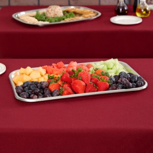 Vollrath 80170 Oblong Stainless Steel Serving / Display Tray - 17 1/8