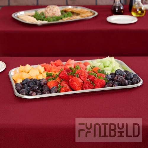 Vollrath 80170 Oblong Stainless Steel Serving / Display Tray - 17 1/8