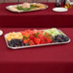 Vollrath 80170 Oblong Stainless Steel Serving / Display Tray - 17 1/8