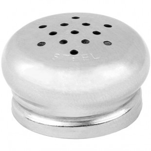 TableCraft Stainless Steel 1 oz. and 2 oz. Salt and Pepper Shaker Mushroom Top - 150T - 24/Case