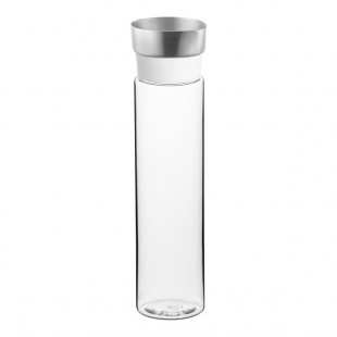 Cal-Mil 34 oz. Clear Polycarbonate Carafe with Hinged Closing Stainless Steel Lid 3614-55CL - 3/Case