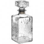 Acopa 32 oz. Cut Glass Tower Whiskey Decanter