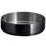 Front of the House Soho 3 oz. Matte Black Brushed Stainless Steel Round Ramekin - 12/Case Front of the House Soho 3 oz. Matte Black Brushed Stainless Steel Round Ramekin - 12/Case