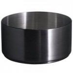Front of the House Soho 3 oz. Matte Black Brushed Stainless Steel Round Ramekin - 12/Case Front of the House Soho 3 oz. Matte Black Brushed Stainless Steel Round Ramekin - 12/Case