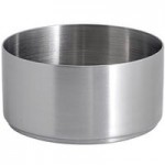 Front of the House Soho 3 oz. Matte Black Brushed Stainless Steel Round Ramekin - 12/Case Front of the House Soho 3 oz. Matte Black Brushed Stainless Steel Round Ramekin - 12/Case