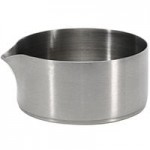 Front of the House Soho 3 oz. Matte Black Brushed Stainless Steel Round Ramekin - 12/Case Front of the House Soho 3 oz. Matte Black Brushed Stainless Steel Round Ramekin - 12/Case