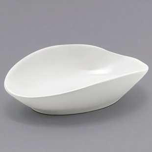 Front of the House Tides 1.5 oz. Semi-Matte White Oval Porcelain Ramekin - 12/Case Front of the House Tides 1.5 oz. Semi-Matte White Oval Porcelain Ramekin - 12/Case