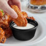 Acopa 3 oz. Black Fluted Melamine Ramekin - 12/Case