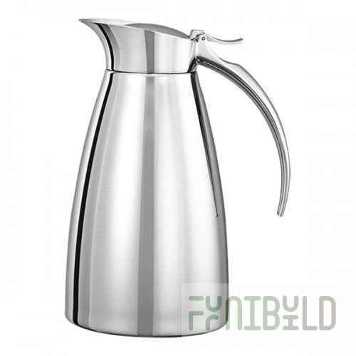 Service Ideas Smart Choice 20 oz. Polished Stainless Steel Insulated Coffee Carafe / Server SVSC06PS