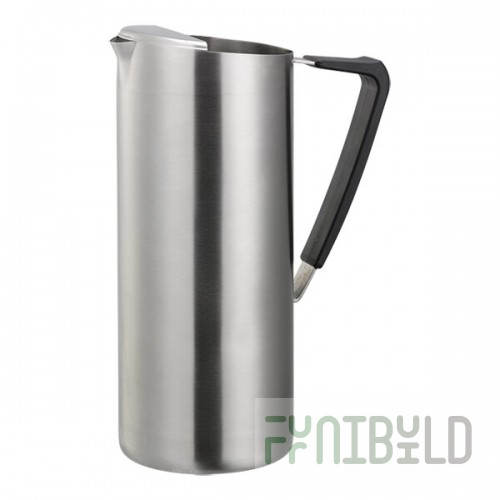 Service Ideas 54 oz. Slim Brushed Double-Wall Stainless Steel Pitcher with Guard X7DWBS