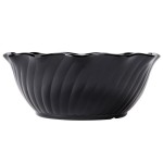Cambro SRB13110 13 oz. Black Plastic Swirl Bowl - 24/Case