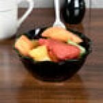 Cambro SRB13110 13 oz. Black Plastic Swirl Bowl - 24/Case