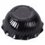 Cambro SRB13110 13 oz. Black Plastic Swirl Bowl - 24/Case