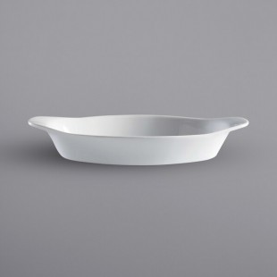 Corona by GET Enterprises PA1101719712 Actualite 7.4 oz. Bright White Porcelain Au Gratin Dish - 12/Case Corona by GET Enterprises PA1101719712 Actualite 7.4 oz. Bright White Porcelain Au Gratin Dish - 12/Case