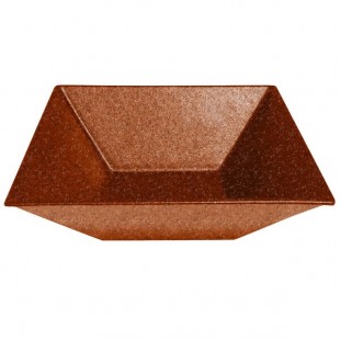 G.E.T. Enterprises BSD16-MOD-T Bugambilia 13.5 Qt. Smooth MOD Finish Terracotta Resin-Coated Aluminum XL Deep Square Bowl