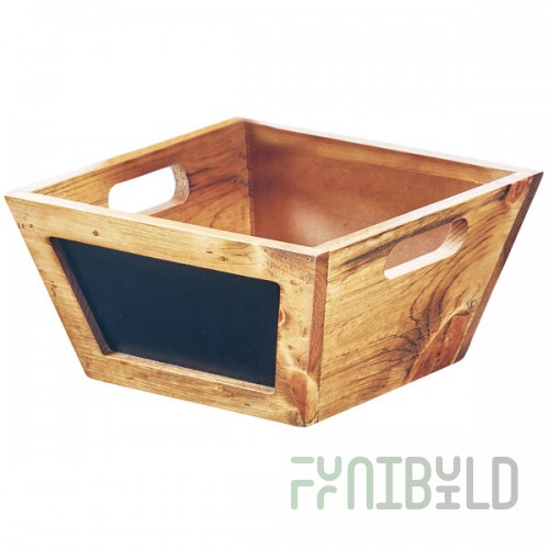 Cal-Mil 3593-10-99 Madera Rustic Pine Chalkboard Bowl - 10