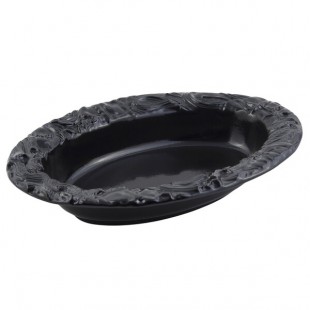 Bon Chef 5500BLK 3 Qt. Black Sandstone Finish Cast Aluminum Pasta Bowl