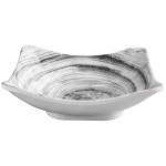 Elite Global Solutions D712SQ Van Gogh Black 22 oz. Square Melamine Bowl - 6/Case