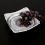 Elite Global Solutions D712SQ Van Gogh Black 22 oz. Square Melamine Bowl - 6/Case