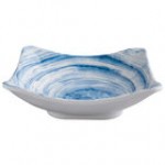 Elite Global Solutions D712SQ Van Gogh Black 22 oz. Square Melamine Bowl - 6/Case
