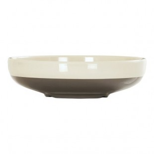 Cal-Mil Vienna 34 oz. Brown and Cream Round Two-Tone Melamine Bowl - 6/Case