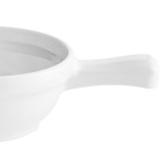 Acopa Foundations 10 oz. White Melamine Soup Bowl with Handle - 12/Pack