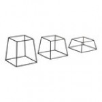 Acopa Square Rose Gold Metal 3-Piece Display Stand Set