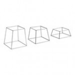 Acopa Square Rose Gold Metal 3-Piece Display Stand Set