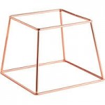 Acopa Square Rose Gold Metal 3-Piece Display Stand Set