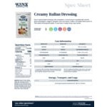 Ken's Foods 1.5 oz. Creamy Italian Dressing Packet - 60/Case Ken's Foods 1.5 oz. Creamy Italian Dressing Packet - 60/Case
