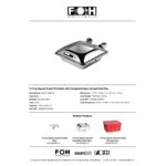 Smart Buffet Ware Smart W by Front of the House 5.75 Qt. Square Induction Chafer with Tempered Glass Lid and Stainless Steel Food Pan BCH011MSS18
